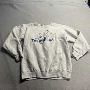 Vintage 90s Disney Donald Duck Disneyland Heather Gray Crewneck Sweatshirt Sz S